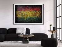 Hand painted textured Reggae Flag