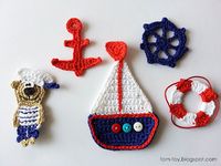 Crochet nautical applique