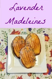 Lavender Madeleines Recipe - A delightful French cookie/cake with just the right amount of lavender to be reminded of summer. #lavenderrecipe #lavender #madeleines #madeleinesrecipe via @BooksCooksLooks