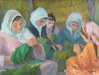 İpe Tütün Dizen Kadınlar Nazlı Ecevit (1900-1985)