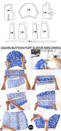 This Dawn dress features a hand gathered sleeve with tucks to give an elegant look. The cover button along the sleeve gives detail modern silhouette that looks pretty and casual with a snug fit and flare skirt style.