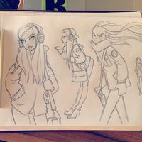 2,302 отметок «Нравится», 19 комментариев — Anna Cattish (@anna_cattish) в Instagram: «⛄️❄️☁️ #sketching #girls»