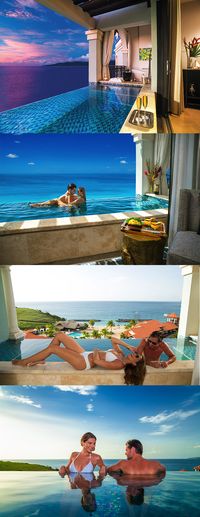 Our SkyPool Suites, voted the Caribbean’s Leading Hotel Suite, boasts the design innovation of a penthouse infinity plunge pool that seems to be suspended in the sky. | Luxury Travel | Adults Only | All-Inclusive | Romantic