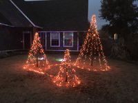 How To Make Easy Christmas Yard Tree Lights DIY