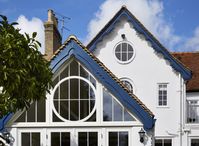 Stunning glazed gable on garden room extension