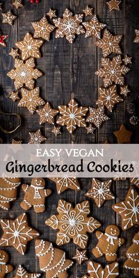 vegan gingerbread cookies pinterest image