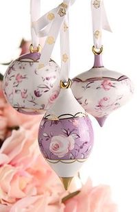 Royal Albert Rose Confetti Ornaments, Set of 3