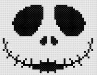 Free Pattern Friday: Jack Skellington. This is a Cross Stitch Pattern...but Try and put it in a crochet Filet pattern.
