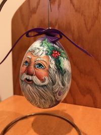 sherrylpaintz a purple Santa Claus egg gourd