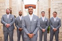 By Deidre Drewes GROOM & GROOMSMEN WEDDING ATTIRE TRENDS While often more understated than that of bridal trends, grooms and groomsmen have always found a way to add a hint of flair to their wedding attire. From suit and tuxedo styles to accessories like cufflinks, the details help make for a dapper groom’s party. Take a look at some of the latest groomsmen trends that will add an extra level of sophistication to your wedding day.