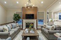 This was the homeowners’ third custom home so they had a strong vision from the beginning of what they wanted. The house is surrounded by trees close to the water so the clients requested a "cozy cottage" feel that still appeared polished and provided functionality for everyday living and entertaining.