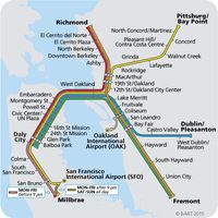 BART system map