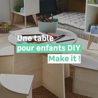 Pas facile de trouver une table pour les enfants ? Et si on en créait une avec ce tuto DIY ? Retrouvez toutes nos idées DIY et tous leurs tuto sur leroymerlin.fr