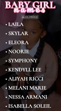 Baby girl names, baddie names,name ideas
