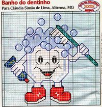 gráficos para toalhinhas porta escova de dente - Pesquisa Google