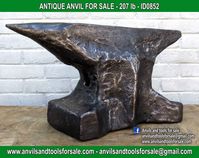 Ask for price with ID0852 on anvilsandtoolsforsale@gmail.com All pictures of all anvils on our website anvil for sale, anvils, blacksmith, blacksmiths, blacksmithing, antique tools, tool collector, swage block, stake, cone, cutler, french pig, amboss, incudine, schmied, forgeron, forge, enclume, forged, blacksmith tools, old tools, vintage tools, handtools, iron work, vise, stake, coutellier, chamouton, hulot harmel, collection, outil ancien, outils anciens, bigorne, art populaire, enclume