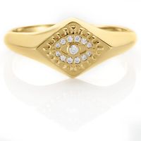 Chevalière Plaqué Or Jaune Ignazio Oxyde De Zirconium - Chevalières Femme | Histoire d’Or