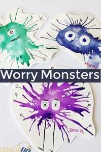 Worry Group Art Activity: Make Worry Monsters with Deep Breathing