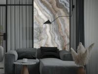 2021 NEW PRODUCT ( ABSTRACT PANEL ) Abstract Panel represent an innovative reality in the world of wall murals.The state-of-the-art detection and hot press technology allows to have a perfect quality and super-defined visual impact very similar stone, marble, agate, onyx slabs. This panel can be appreciated with or without backlit. Its lightweight nature eases the installation process. Comes with matt and glossy surfaces.