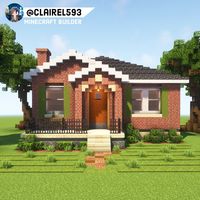Claire1593 on Instagram: “Small Brick house This house was so fun to build and it looks so cute. Recreated from an irl house. —————————————— Shaders: Complementary,…”