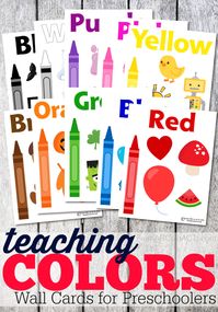 These full page color cards make working on colors with your toddler super easy and a ton of fun! Just hang them up on the wall and explore!