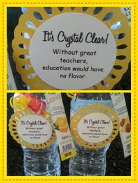 Teacher appreciation treat - Crystal light with a bottle of water