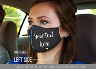 Custom Face Mask Logo Text Washable Reusable Soft & | Etsy