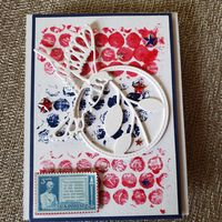 United by jkanack - at Splitcoaststampers - 6/16/19. (Pin#1: Inking/ Water-color: Stencils. Pin+: Birds+ - Die-Formed).