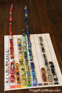 Sorting, Counting, and Graphing Matchbox Cars for Preschoolers.