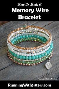 Venetian Palace Beaded Memory Wire Bracelet - Running With Sisters
