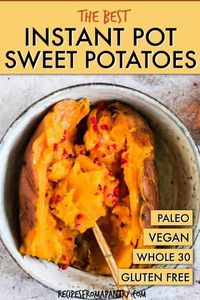 Instant Pot Sweet Potatoes (yams) are incredibly easy to make with only 2 ingredients and less than 30 mins. #InstantPotSweetPotatoes #InstantPotSweetPotatoesrecipe #EasyInstantPotSweetPotatoesrecipe #pressurecookertSweetPotatoesrecipe #pressurecookertSweetPotatoes #instantpotyams #sweetpotato #yams #steamedsweetpotato #steamedsweetpotatos