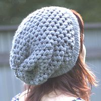 Because you can never have too many... Puff Stitch Slouchy Beanie Crochet Pattern via Hopeful Honey