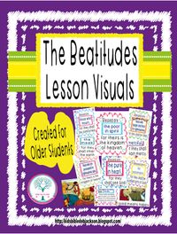 The Beatitudes lesson, visual & more