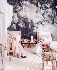 Dark Floral Wallpaper | Anewall Mural Wallpapers
