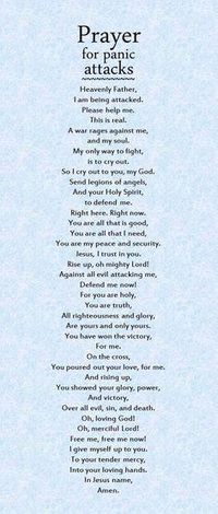 Prayer for panic attacks #PutAHandleOnThosePanicAttacks #panicattacksymptoms