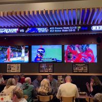 LED Sports Ticker in restaurant