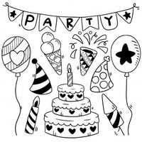 Premium Vector | Hand drawn party doodle happy birthday