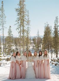 A fur wrap is also beautiful and practical cover up when the bride and bridesmaids are outside. Description from fabmood.com. I searched for this on bing.com/images