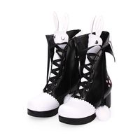 Bunny ears lolita short boots DB6020 | dollblacks