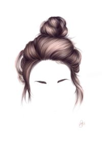 #HairBeauty #Art #Character #procreate #digitalhair #digitalpainting #updo #brunette #hairdesign #rosegoldbalayage