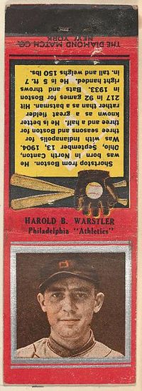 A3 Poster Reproduction of Classic Image,Overall Dimensions of this Poster are 420x297mm (16.5x11.7 inches),Fast Worldwide Shipping :Harold B. Warstler Philadelphia Athletics from the Baseball-16x12"(A3) Poster