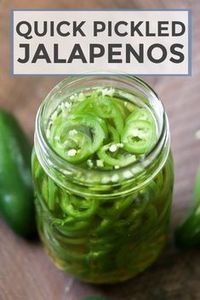 Quick pickled jalapenos are a life saver for jalapeno fans that want a pickled jalapeños right now! These pickled jalapeños are ready for use in all of your recipes in under an hour. #jalapenos #condiments #spicy #recipe