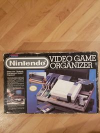 1 Vintage Official Nintendo Video Game Organizer Complete In Box-Dynasound-RARE #nintendoswitch #nintendo #switch