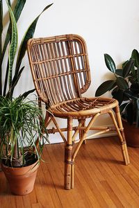 Mid Century Rattan Bamboo Chair Franco Albini Style