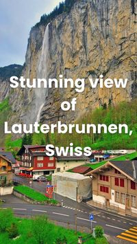 Stunning view of Lauterbrunnen, Swiss #switzerland lauterbrunnen swiss alps#lauterbrunnen switzerland aesthetic#lauterbrunnen switzerland videos#lauterbrunnen switzerland #lauterbrunnen switzerland view