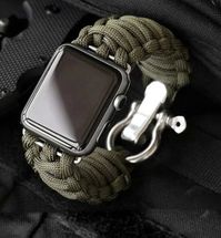 Our Ally apple watch band is made from woven nylon and gives the appearance of survival rope, it is secured to your wrist using a metal bolt clasp. Designed to never fall off, no matter the conditions, we know you'll love this watch band for it's unique look and it's heavy duty build. ✅In Stock Now ✅Free Shipping With USPS