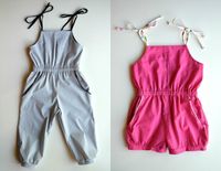Free Pattern Short riding girl and long turqoise with floral Elegance & Elephants: Pleated Playsuit Pattern