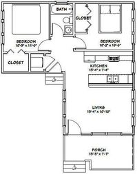 16x30 House 705 sq ft Model 3E PDF Floor Plan 16x30 House 705 sq ft Model 3E PDF Floor Plan