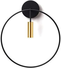 BOKT Aplique de pared moderno de mediados de siglo para montaje en pared de interior con bombillas LED, luz redonda para baño sala de estar, pasillo (oro, 1 paquete) : Amazon.com.mx: Hogar y Cocina