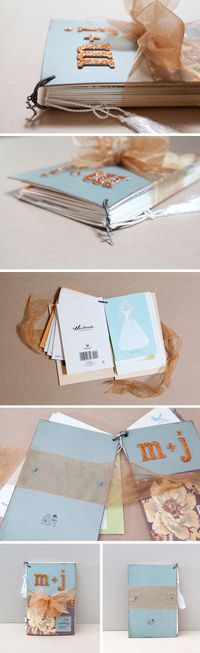 A book of wedding cards. Such an awesome way to keep them all together